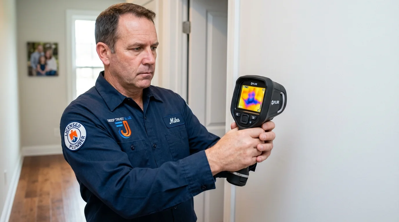 Thermal imaging leak detection by Johns Plumbing LLC in Houghton